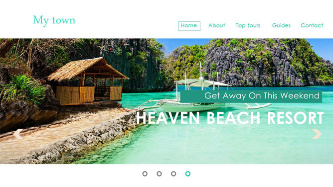 网页风格景点介绍PPT模板