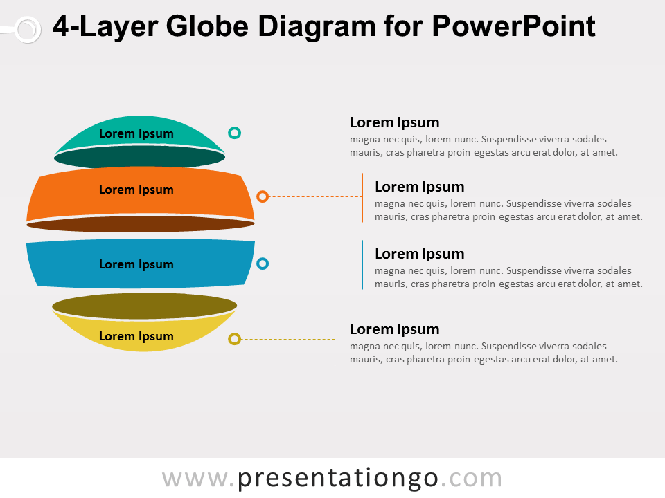 层PowerPoint的全球图
