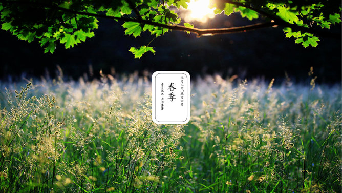 精美配图二十四节气PPT模板