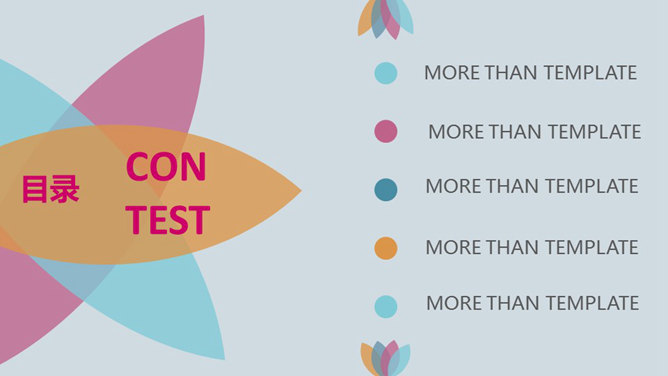 淡雅多彩多功能通用PPT模板