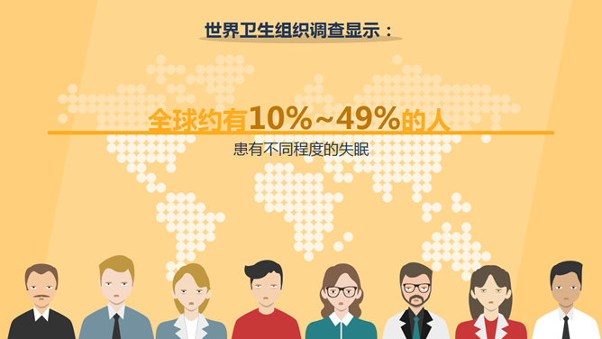 失眠与睡眠质量分析报告PPT模板