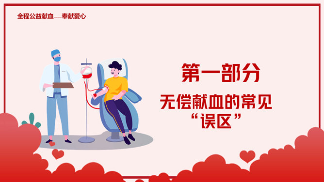 无偿献血日主题PPT模板