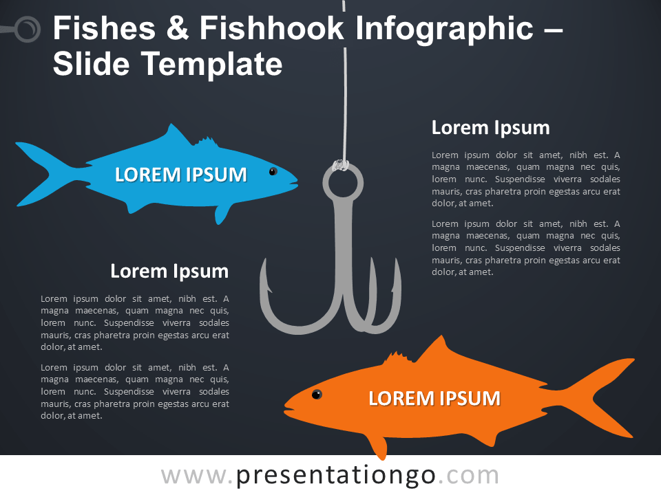 鱼类与鱼钩信息图