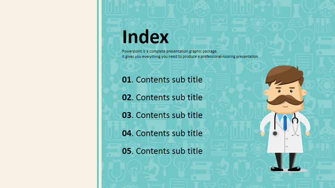 卡通医生医疗主题PPT模板