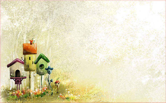 梦幻童话幻灯片背景