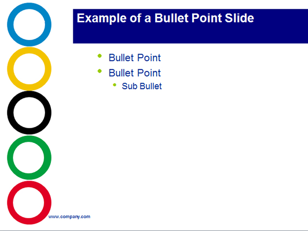 彩色圆圈简约PPT模板