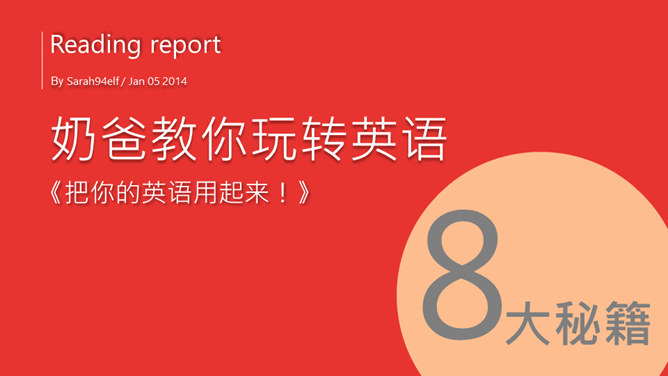 《把你的英文用起来》读书笔记PPTPPT模板预览图