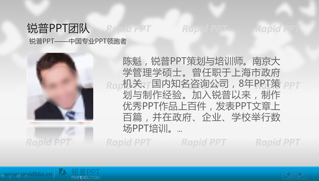形象宣传类蓝色商务PPT模板