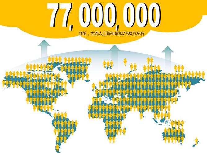 世界人口日主题宣传PPT模板