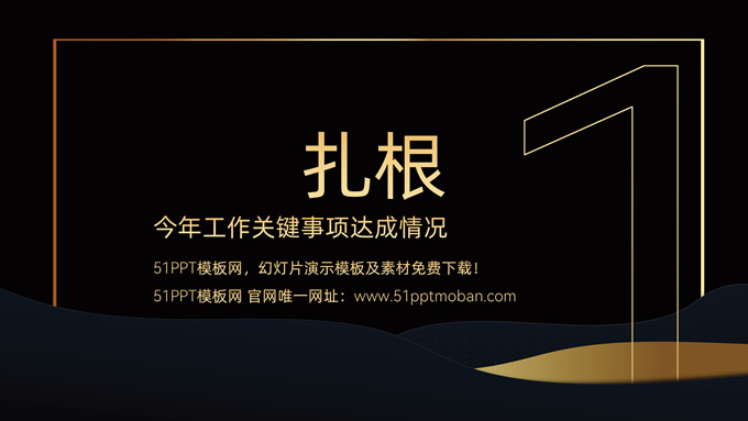 简约黑金述职汇报商务PPT模板