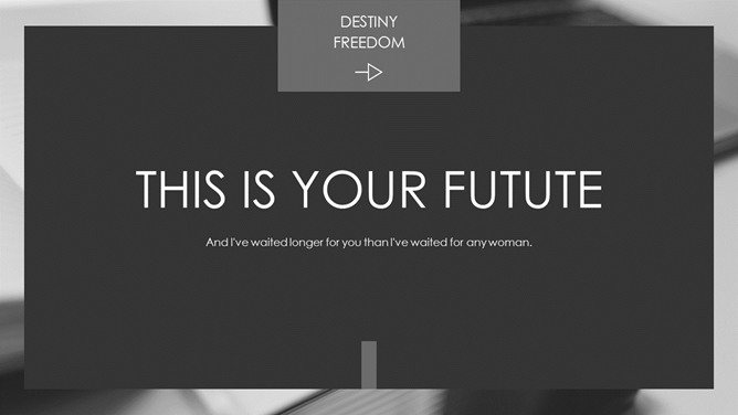 素雅文艺风黑白图文PPT模板