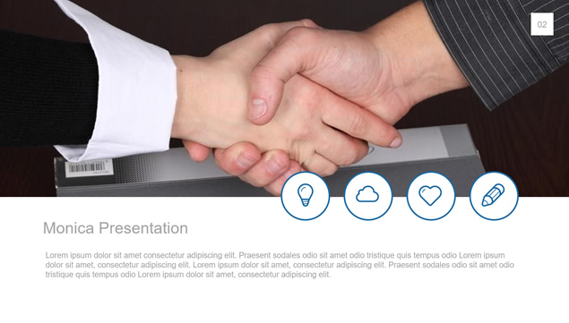 简约大气扁平化欧美风商务PPT模板