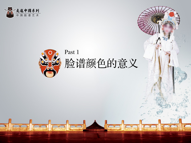 中国脸谱艺术国风系列PPT模板