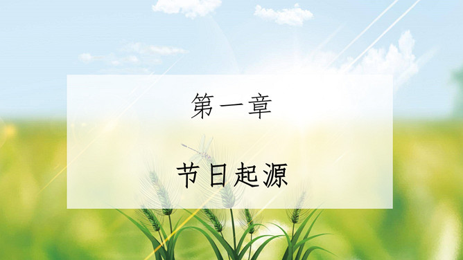麦田小满节气介绍PPT模板
