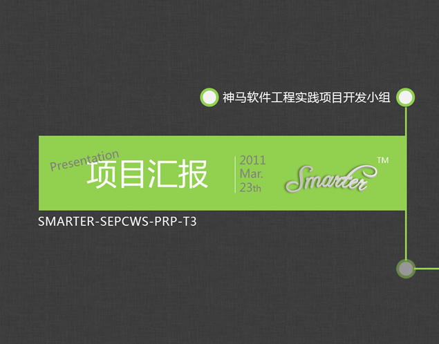 项目汇报线条风PPT模板