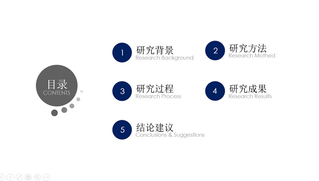 简约蓝商务风毕业答辩PPT模板