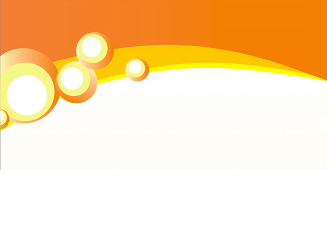 简约橙色小花PPT背景