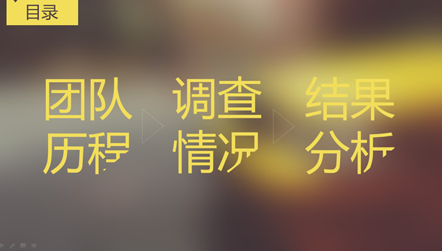 时尚现代工作调研报告PPT模板
