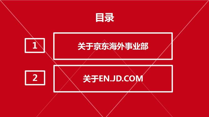 京东海外事业部介绍PPT模板