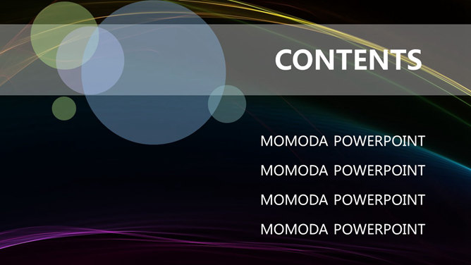 黑色光斑通用PPT模板