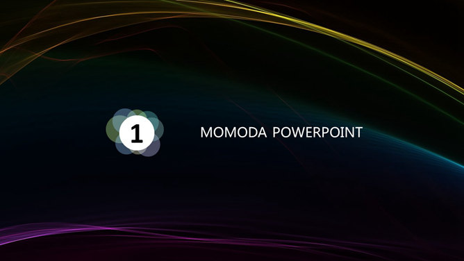 黑色光斑通用PPT模板