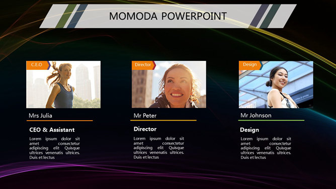 黑色光斑通用PPT模板