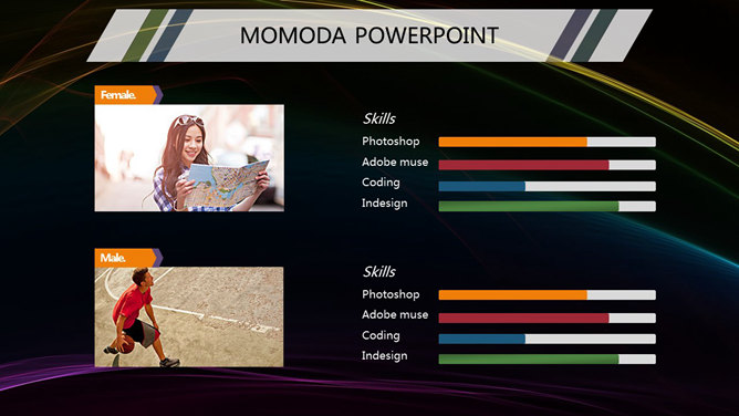 黑色光斑通用PPT模板