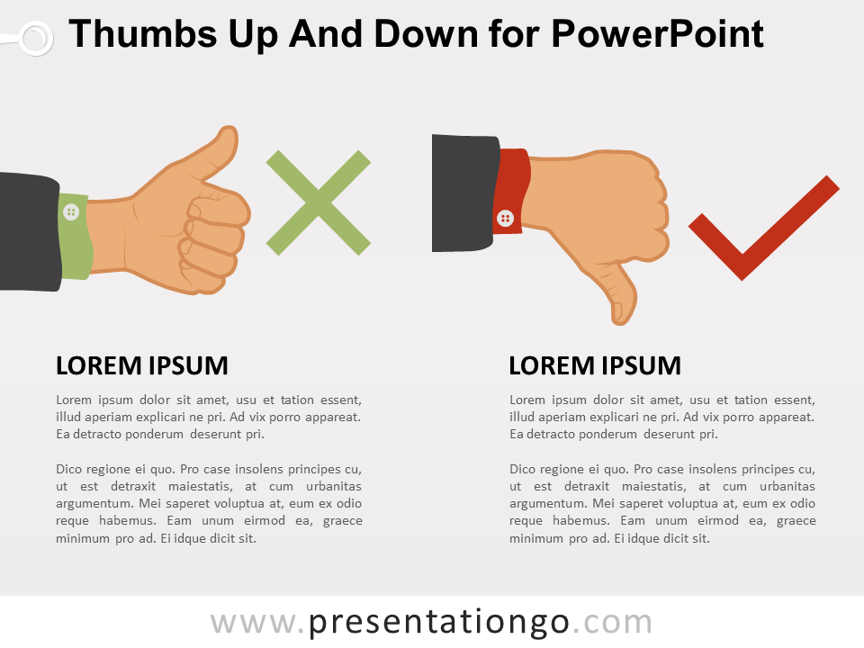 拇指上下PowerPoint
