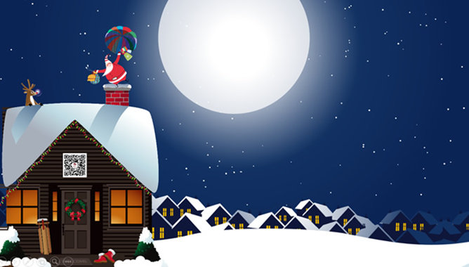 圣诞主题PPT动画贺卡（含背景音乐）