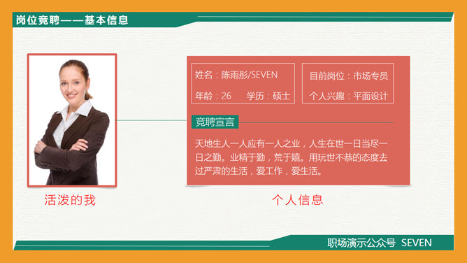 创意岗位竞聘述职报告PPT模板