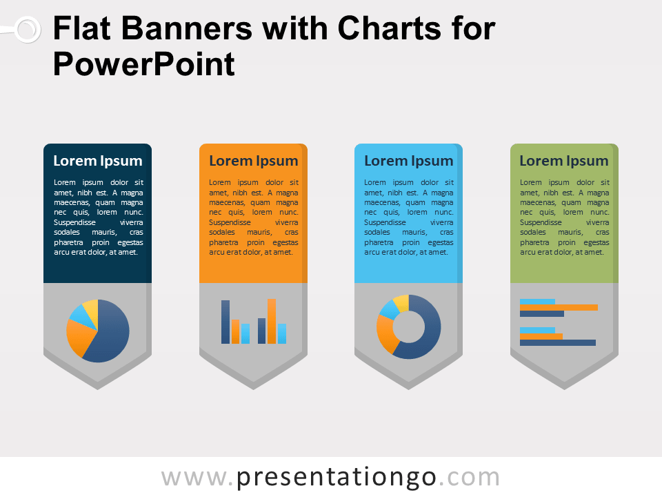 平的横幅PowerPoint的图表