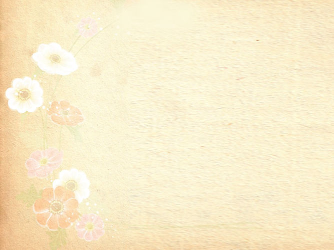 古风花卉幻灯片背景