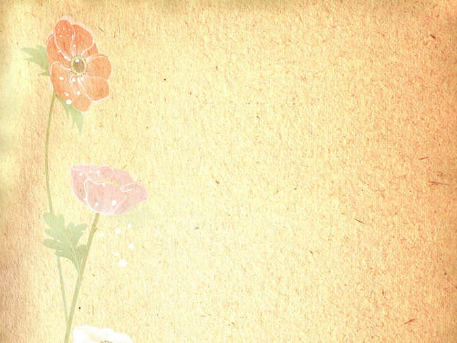 古风花卉幻灯片背景