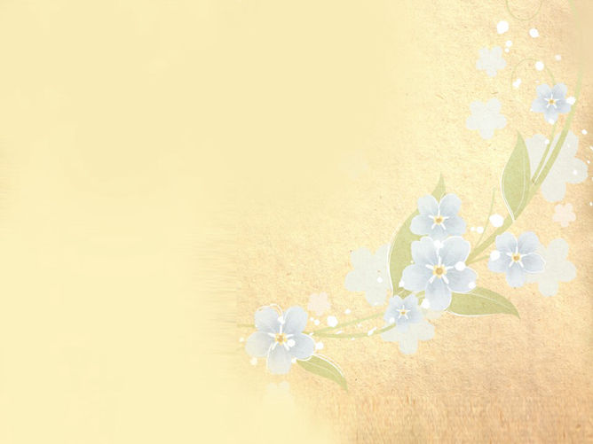 古风花卉幻灯片背景