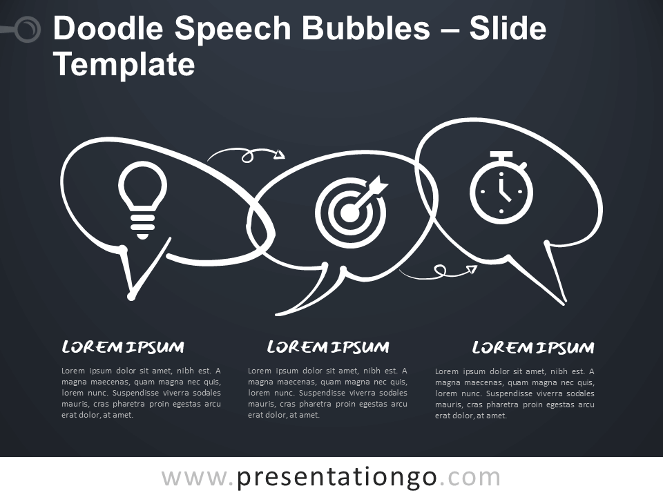 涂鸦风格演讲气泡