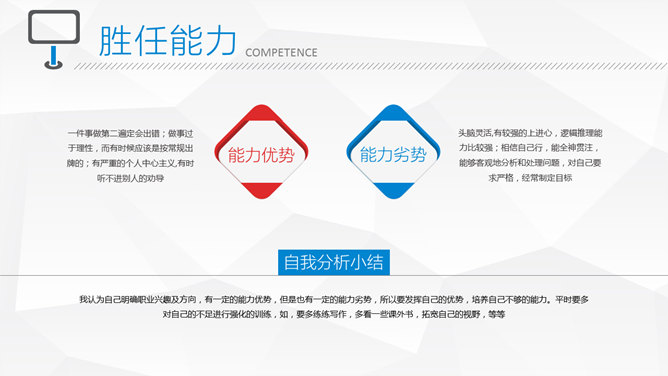 竞聘述职演讲报告PPT模板
