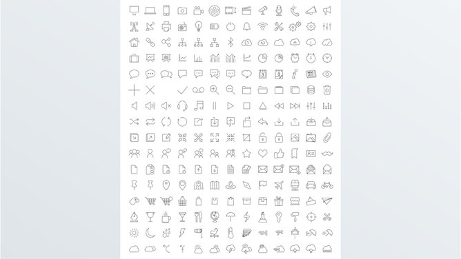 1000+矢量可编辑PPT图标库