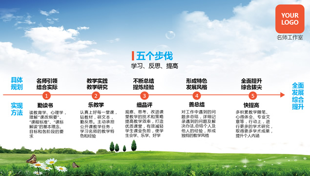 小学教师个人简历PPT模板