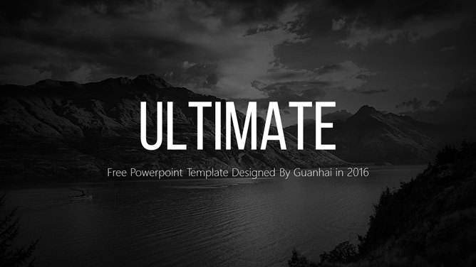 素雅黑灰欧美时尚风PPT模板