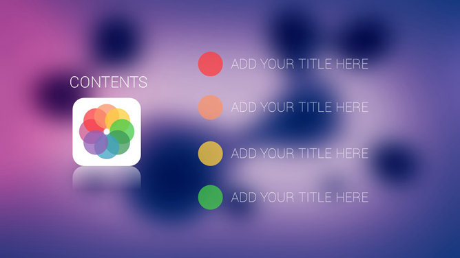 精美iOS风格幻灯片模板