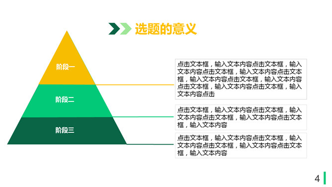 清新黄绿色块毕业答辩PPT模板