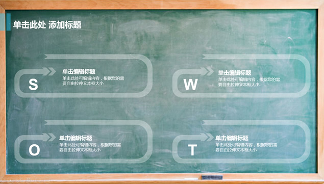 教室黑板背景大学生毕业论文答辩通用PPT模板