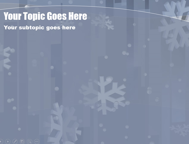 雪花深冻空间化背景PPT模板