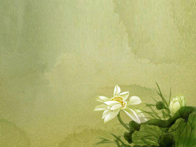 古典荷花幻灯片背景图