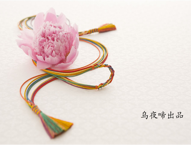 牡丹 腊梅 吉祥绳 唯美中国风PPT模板