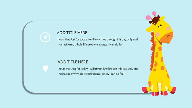 可爱卡通剪纸风PPT模板