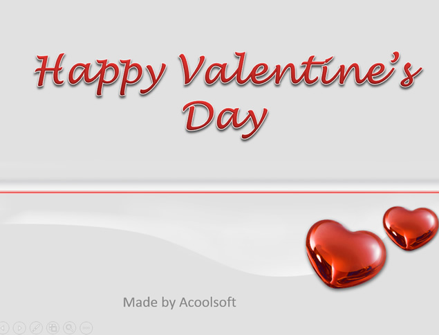 happy valentine day――简洁情人节PPT模板