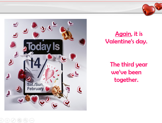happy valentine day――简洁情人节PPT模板
