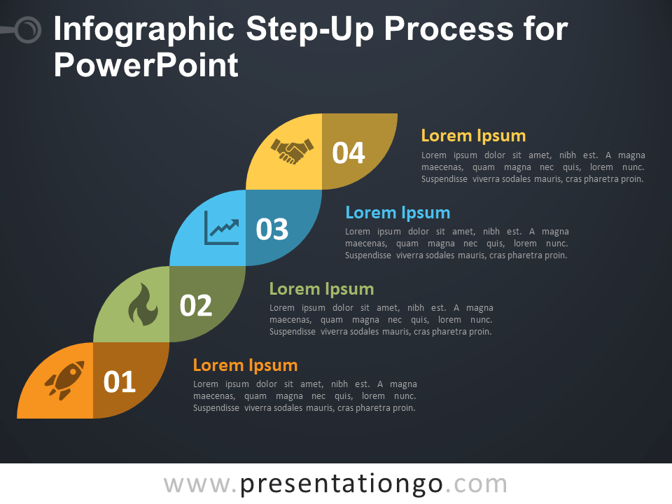 信息图表PowerPoint升压过程