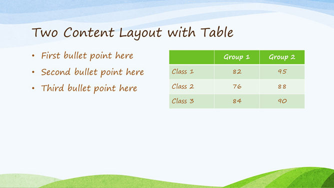 卡通矢量自然风光PPT模板